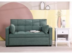 ספה באורך 180 ס"מ נפתחת למיטה בגוון ירוק דגם COMPACTO