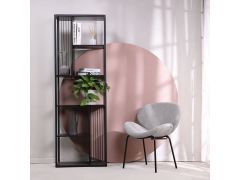 כוננית מדפים 180*60 ס"מ בגוון שחור דגם SISTEMA