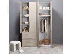 ארון פתיחה VIVO מוקה 4 דלתות+4 מגירות 160 ס"מ