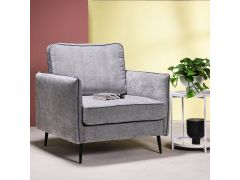 כורסא בד קטיפה בגוון אפור דגם WINTER