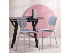 כסא פינת אוכל כחול פלסטיק קשיח דגם DOTE