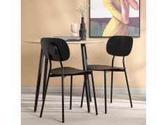 כסא פינת אוכל שחור פלסטיק קשיח דגם DOTE