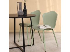 כסא פינת אוכל ירקרק פלסטיק קשיח דגם FLOW