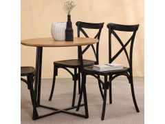 כסא אוכל שחור פלסטיק קשיח דגם XISO