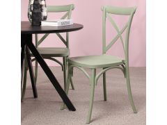 כסא אוכל ירקרק פלסטיק קשיח דגם XISO