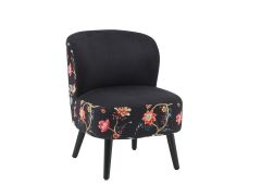 כורסא בד בגוון שחור/פרחוני דגם PLUM