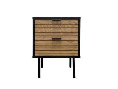 שידה 40*40 ס"מ בגוון אלון/שחור דגם SISI