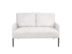 ספה דו מושבית בד קורדרוי בז' 120 ס"מ דגם BESTY