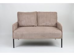 ספה דו מושבית בד קורדרוי חום 120 ס"מ דגם BESTY