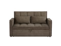 ספה באורך 159 ס"מ נפתחת למיטה בגוון חום דגם SELINA