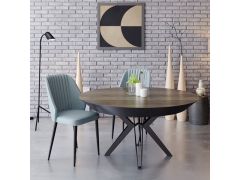 שולחן פינת אוכל עגול נפתח מעץ אגוז אמריקאי