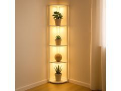 יחידת 4 מדפים כוללת תאורת LED בגוון לבן דגם 2165