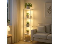 יחידת 4 מדפים כולל תאורת LED בגוון לבן דגם 2166