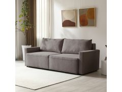 ספה תלת מושבית נפתחת למיטה זוגית וארגז מצעים דגם Paradox צבע אפור