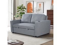 ספה דו מושבית נפתחת למיטה זוגית דגם Arita גוון אפור