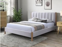 מיטה זוגית מרופדת בד קטיפתי 140*190 דגם BOSTON