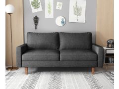 ספה תלת מושבית מעוצבת Lara צבע אפור כהה