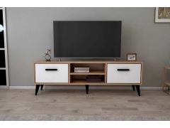 מזנון טלויזיה דגם לאון רוחב 140 ס"מ גוון אורן אטלנטי בשילוב לבן