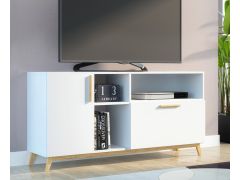 שידת אחסון קומודה רוחב 135 ס”מ דגם Omega צבע לבן