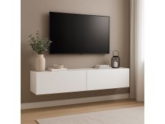 מזנון צף ברוחב 135 סמ גוון לבן דגם עמית AMIT