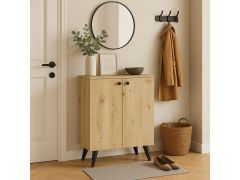 ארון נעליים 2 דלתות בגוון לבן דגם דולב