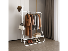 מתלה בגדים מתכתי מעוצב פתוח צבע לבן