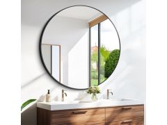 מראת קיר ענקית קוטר 100 ס״מ שחור