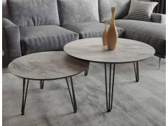 זוג שולחנות סלון קולקציית שיש אפור