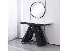 קונסולה נפתחת לפינת אוכל רוחב 1.10 מטר דגם דוכס גוון שיש אפור