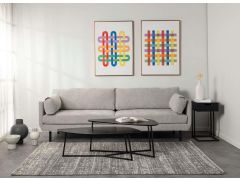 ספה תלת מושבית 245 ס"מ בגוון אפרפר בהיר דגם LOOPING