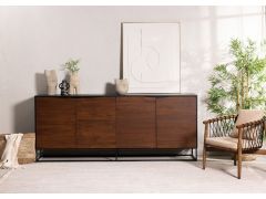 בופה 4 דלתות בגוון חום 220 ס"מ דגם TOLEDO