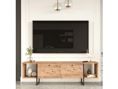 מזנון טלוויזיה עם 2 דלתות אחסון דגם קראבי