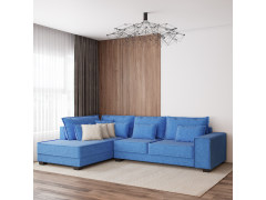 מערכת ישיבה פינתית 3 מטר RAM DESIGN דגם עמית פרימיום כחול