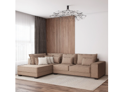 מערכת ישיבה פינתית 3 מטר RAM DESIGN דגם עמית פרימיום חום