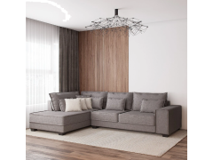 מערכת ישיבה פינתית 3 מטר RAM DESIGN דגם עמית פרימיום אפור