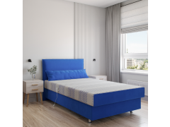 מיטת יחיד 0.9 חשמלית מפנקת עם ארגז מצעים דגם סהר כחול RAM DESIGN