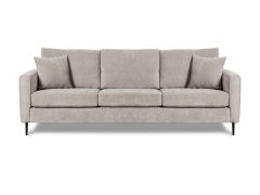 ספה תלת מושבית בד בגוון אפור בהיר 240 ס"מ דגם RANDOM