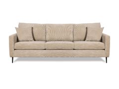 ספה תלת מושבית בד קורדרוי בגוון בז' 220 ס"מ דגם RANDOM