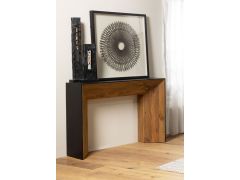 קונסולה עץ בגוון טבעי/שחור 120 ס"מ דגם בלאקס