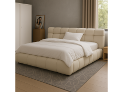 מוצר חדש - מיטה זוגית 160/200 ס"מ בגוון שמנת דגם ליה