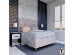 מיטה זוגית מפוארת דגם סול 160x200 גוון ורוד