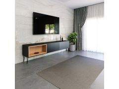 מזנון רוחב 180 ס"מ לסלון דגם איסלנד שחור משולב