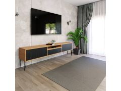 מזנון 200 ס"מ לסלון דגם שווייץ שחור משולב