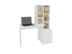 שולחן כתיבה עם 2 מגירות וספריה ברוחב 117 ס"מ דגם זאוס