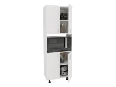 ארון אחסון 4 דלתות ומדף פתוח דגם אלירן בגוון לבן