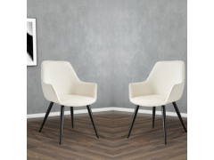 זוג כורסאות מעוצבות דגם מרסיי גוון שמנת