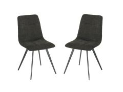 זוג כיסאות לפינת אוכל בגוון שחור דגם פלג 