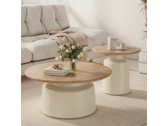 סט שולחנות סלון EMBER לבן