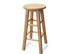 כיסא בר מעץ מלא OLIVER צבע עץ טבעי