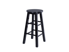 כיסא בר מעץ מלא OLIVER צבע שחור